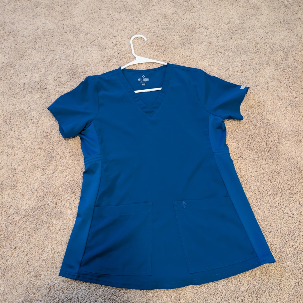 Med Couture Fitted Blue Short Sleeve T-Shirt